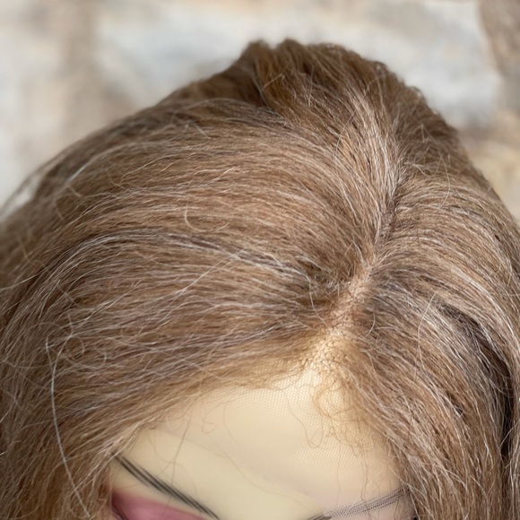 SALE Thick blonde mix sidepart swisslace wig waves main image 8